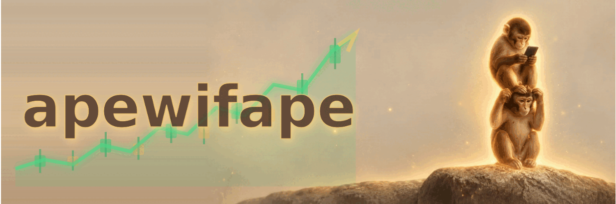 apewifape banner artwork with the wordmark beside the stacked apes.